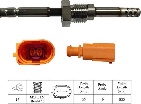 LUCAS LGS6023 - Датчик, температура на изгорелите газове vvparts.bg