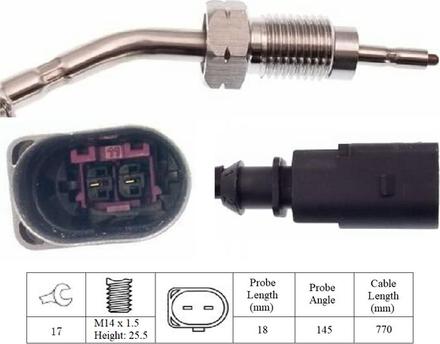 LUCAS LGS6100 - Датчик, температура на изгорелите газове vvparts.bg