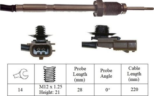 LUCAS LGS7002 - Датчик, температура на изгорелите газове vvparts.bg