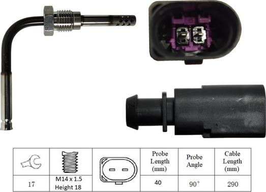 LUCAS LGS7038 - Датчик, температура на изгорелите газове vvparts.bg