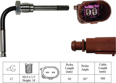 LUCAS LGS7150 - Датчик, температура на изгорелите газове vvparts.bg