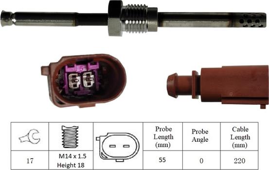 LUCAS LGS7138 - Датчик, температура на изгорелите газове vvparts.bg