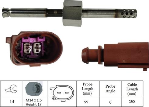 LUCAS LGS7241 - Датчик, температура на изгорелите газове vvparts.bg