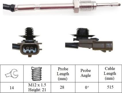 LUCAS LGS7212 - Датчик, температура на изгорелите газове vvparts.bg