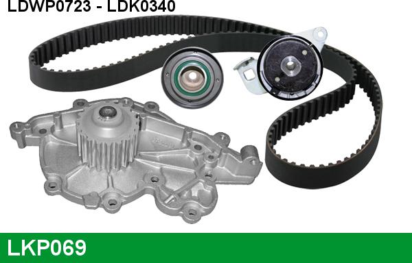 LUCAS LKP069 - Водна помпа+ к-кт ангренажен ремък vvparts.bg