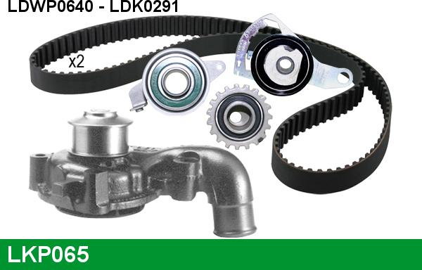 LUCAS LKP065 - Водна помпа+ к-кт ангренажен ремък vvparts.bg