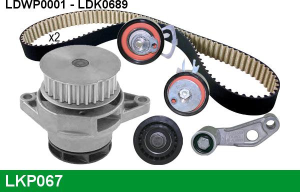 LUCAS LKP067 - Водна помпа+ к-кт ангренажен ремък vvparts.bg