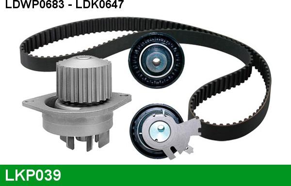 LUCAS LKP039 - Водна помпа+ к-кт ангренажен ремък vvparts.bg