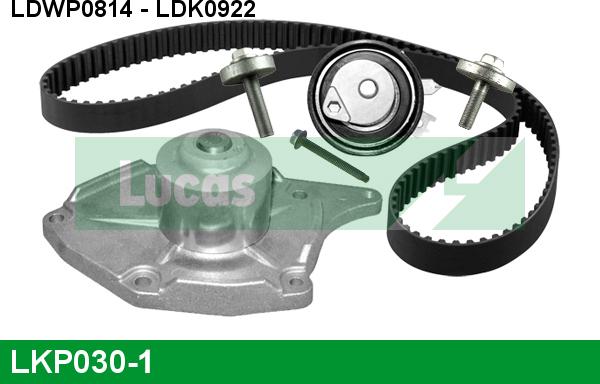 LUCAS LKP030-1 - Водна помпа+ к-кт ангренажен ремък vvparts.bg