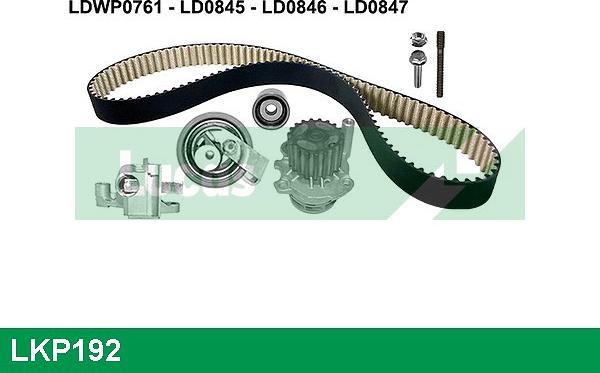 LUCAS LKP192 - Водна помпа+ к-кт ангренажен ремък vvparts.bg