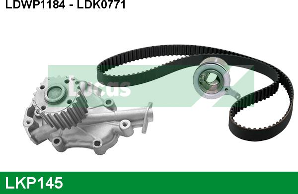 LUCAS LKP145 - Водна помпа+ к-кт ангренажен ремък vvparts.bg