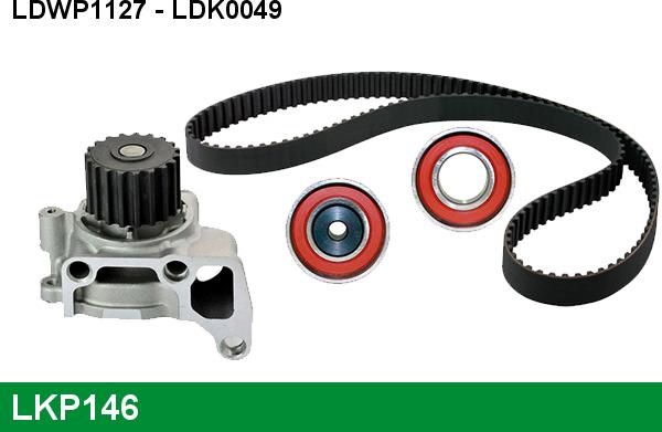 LUCAS LKP146 - Водна помпа+ к-кт ангренажен ремък vvparts.bg