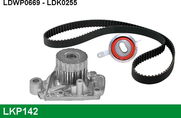 LUCAS LKP142 - Водна помпа+ к-кт ангренажен ремък vvparts.bg