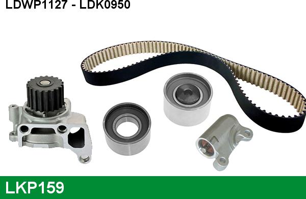 LUCAS LKP159 - Водна помпа+ к-кт ангренажен ремък vvparts.bg