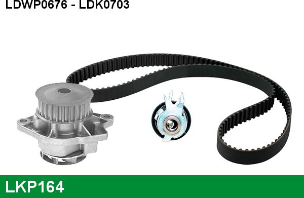 LUCAS LKP164 - Водна помпа+ к-кт ангренажен ремък vvparts.bg