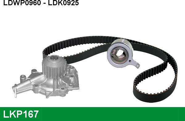 LUCAS LKP167 - Водна помпа+ к-кт ангренажен ремък vvparts.bg