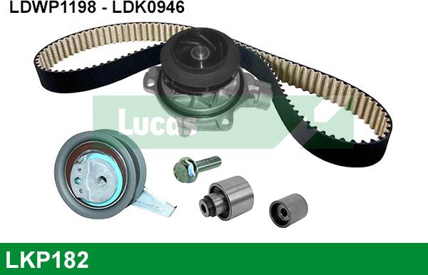 LUCAS LKP182 - Водна помпа+ к-кт ангренажен ремък vvparts.bg