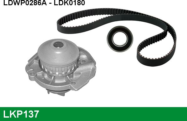 LUCAS LKP137 - Водна помпа+ к-кт ангренажен ремък vvparts.bg