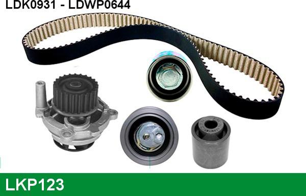 LUCAS LKP123 - Водна помпа+ к-кт ангренажен ремък vvparts.bg