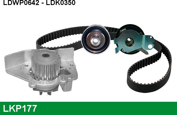 LUCAS LKP177 - Водна помпа+ к-кт ангренажен ремък vvparts.bg