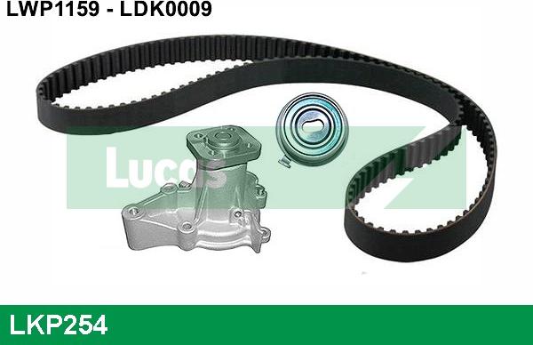 LUCAS LKP254 - Водна помпа+ к-кт ангренажен ремък vvparts.bg