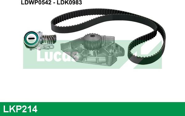 LUCAS LKP214 - Водна помпа+ к-кт ангренажен ремък vvparts.bg