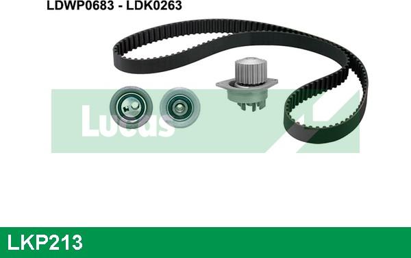 LUCAS LKP213 - Водна помпа+ к-кт ангренажен ремък vvparts.bg