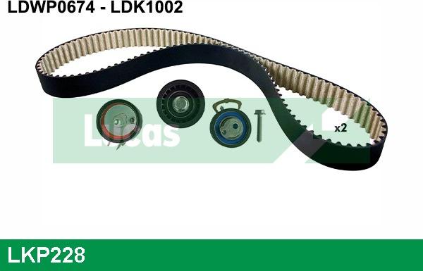 LUCAS LKP228 - Водна помпа+ к-кт ангренажен ремък vvparts.bg