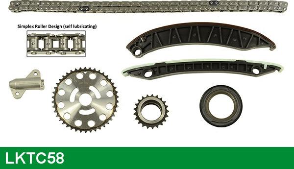 LUCAS LKTC58 - Комплект ангренажна верига vvparts.bg