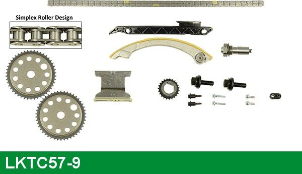 LUCAS LKTC57-9 - Комплект ангренажна верига vvparts.bg