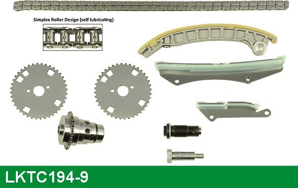 LUCAS LKTC194-9 - Комплект ангренажна верига vvparts.bg