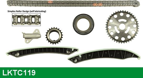 LUCAS LKTC119 - Комплект ангренажна верига vvparts.bg