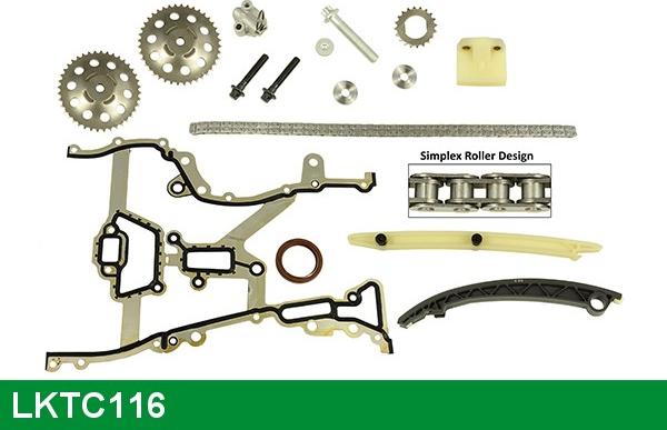 LUCAS LKTC116 - Комплект ангренажна верига vvparts.bg