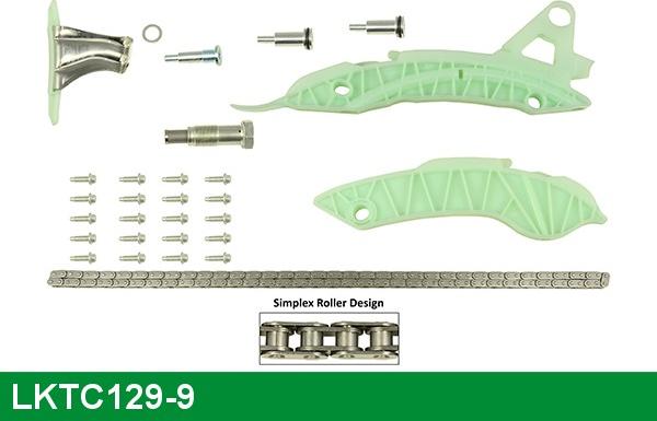 LUCAS LKTC129-9 - Комплект ангренажна верига vvparts.bg