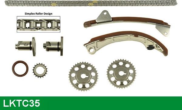 LUCAS LKTC35 - Комплект ангренажна верига vvparts.bg