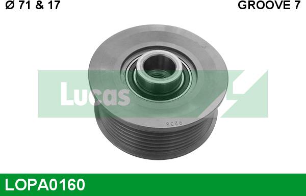 LUCAS LOPA0160 - Ремъчна шайба, генератор vvparts.bg
