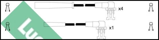 LUCAS LUC4102 - Комплект запалителеи кабели vvparts.bg