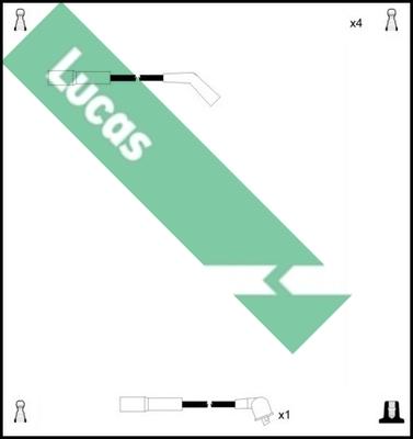 LUCAS LUC7155 - Комплект запалителеи кабели vvparts.bg
