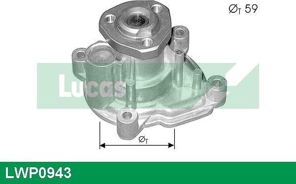 LUCAS LWP0943 - Водна помпа vvparts.bg