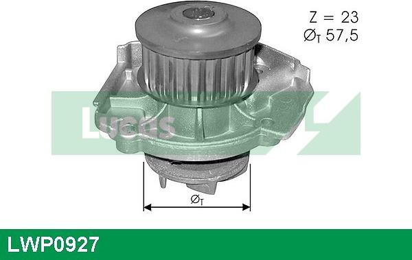 LUCAS LWP0927 - Водна помпа vvparts.bg