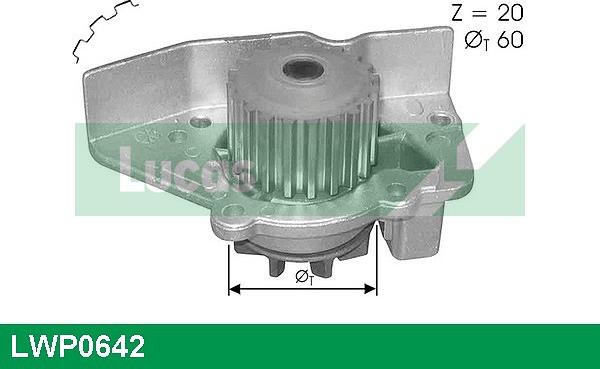 LUCAS LWP0642 - Водна помпа vvparts.bg