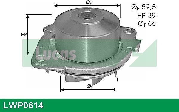 LUCAS LWP0614 - Водна помпа vvparts.bg