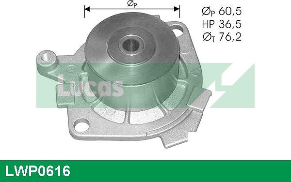 LUCAS LWP0616 - Водна помпа vvparts.bg