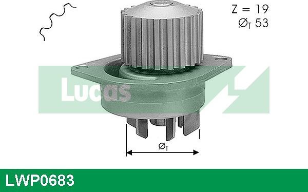 LUCAS LWP0683 - Водна помпа vvparts.bg