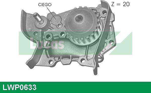 LUCAS LWP0633 - Водна помпа vvparts.bg