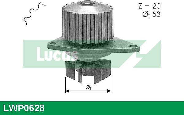 LUCAS LWP0628 - Водна помпа vvparts.bg