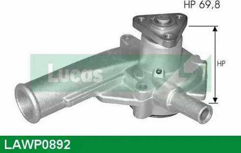 Lucas Engine Drive LAWP0892 - Водна помпа vvparts.bg