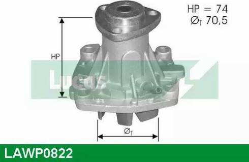 Lucas Engine Drive LAWP0822 - Водна помпа vvparts.bg