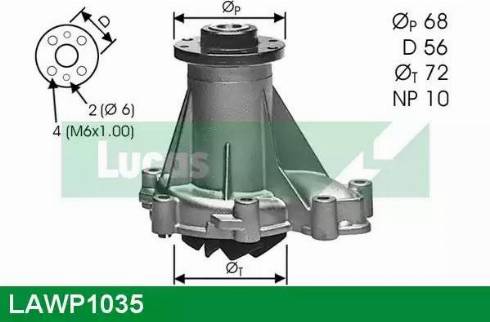 Lucas Engine Drive LAWP1035 - Водна помпа vvparts.bg