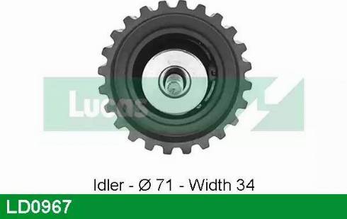 Lucas Engine Drive LD0967 - Паразитна / водеща ролка, зъбен ремък vvparts.bg